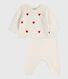Set 2 pezzi in maglia con cuori ricamati neonato