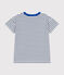 T-shirt a maniche corte in jersey bambino bianco MARSHMALLOW/blu MEDIEVAL