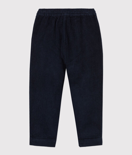 Pantaloni in velluto a coste bambino blu SMOKING
