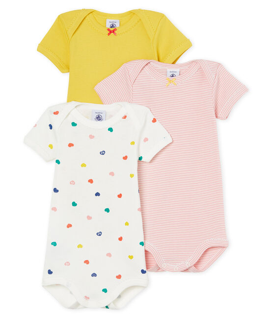 Trio body manica corta bebè bambina variante 1
