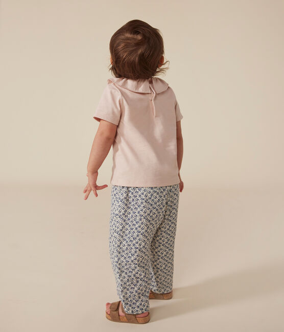 Blusa bebè a maniche corte in jersey rosa SALINE