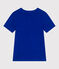 T-shirt a maniche corte in lino donna blu SURF