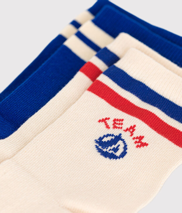 2 paia di calzini in cotone Team Petit Bateau bambino multicolore