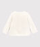 Cardigan bebè in tubique trapuntato. bianco MARSHMALLOW