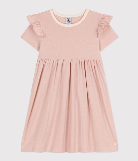 Abito bambina a maniche corte in cotone rosa SALINE