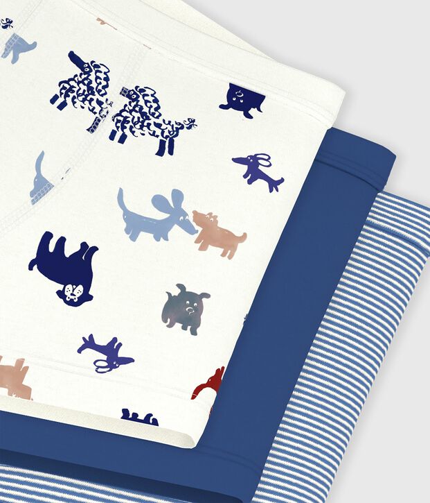 Set di boxer in cotone con stampa in vita di cani bambino multicolore