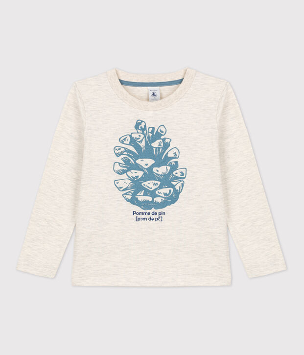T-shirt bambino a maniche lunghe in cotone MONTELIMAR CHINE