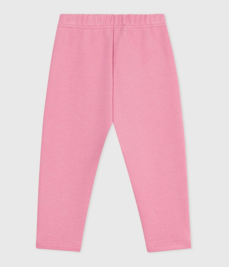 Pantaloni in cotone tinta unita neonato rosa