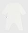 Pigiama senza piedini in cotone tinta unita neonato bianco MARSHMALLOW