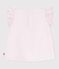 T-shirt a maniche corte in cotone tinta unita neonato rosa