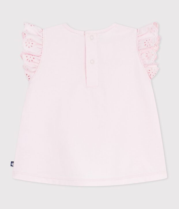 T-shirt a maniche corte in cotone tinta unita neonato BARELY