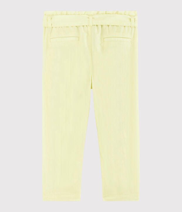 Pantaloni in serge bambina giallo