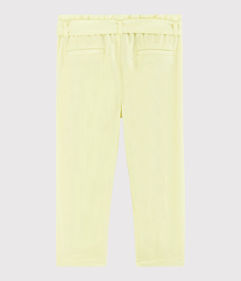 Pantaloni in serge bambina giallo