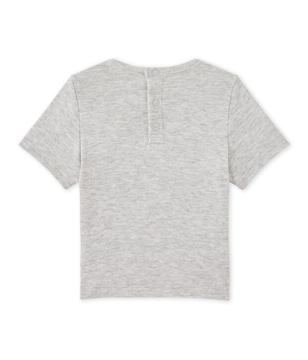 T-shirt beb&eacute; bambino tinta unita grigio