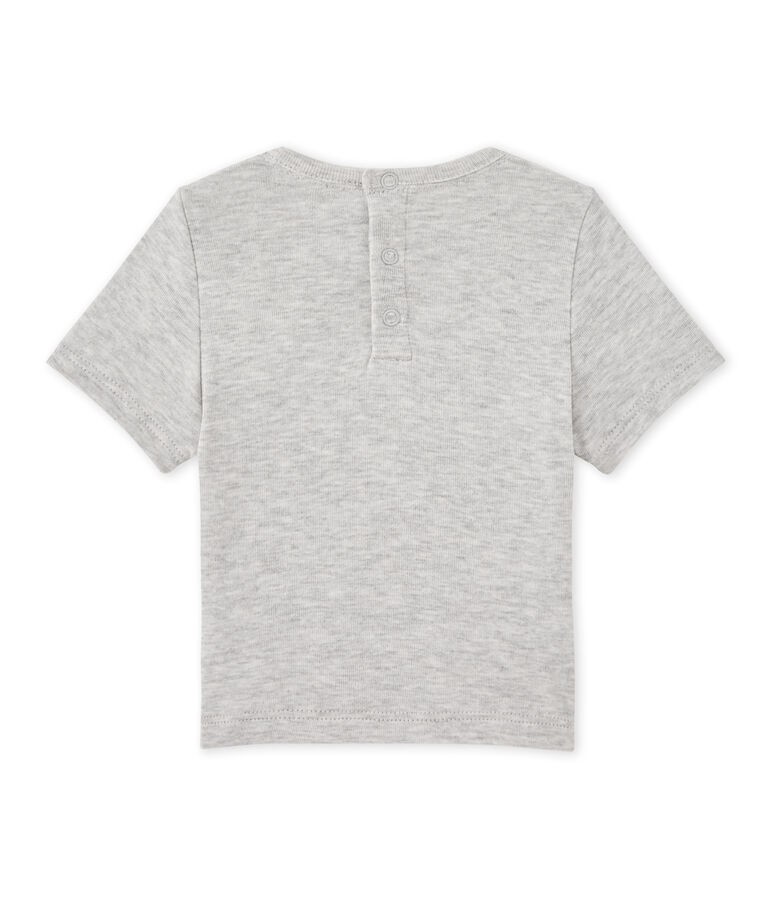 T-shirt beb&eacute; bambino tinta unita grigio BELUGA CHINE