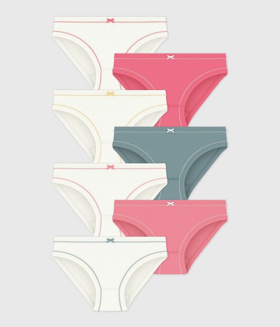 Set di slip in cotone a tinta unita bambina variante 1