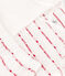 Completo 3 pezzi jacquard bebè in cotone biologico bianco MARSHMALLOW/rosso TERKUIT