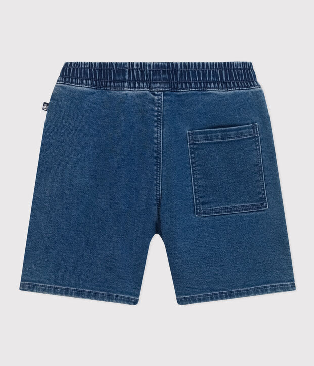 Short in denim bambino blu