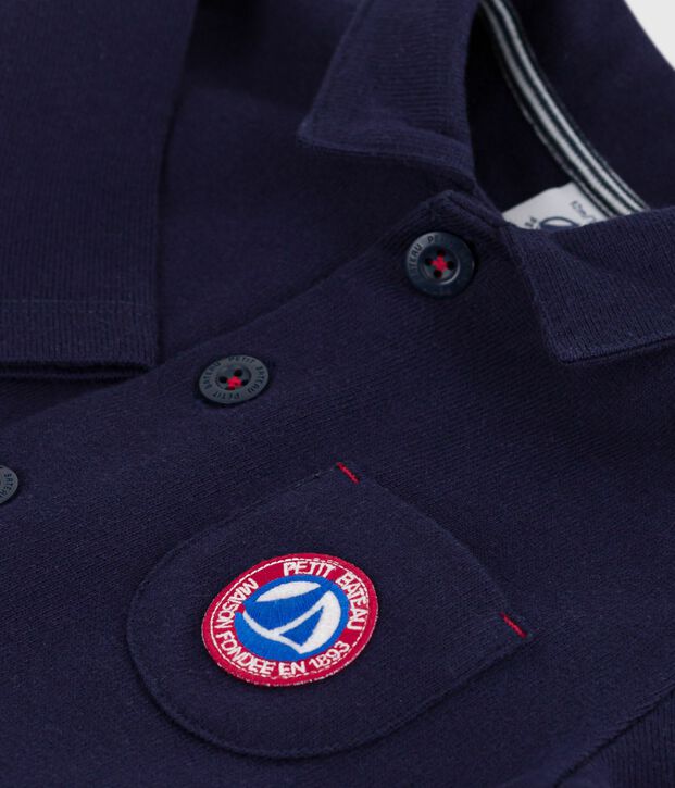 Tutina lunga in cotone tinta unita stile meccanico neonata SOIR