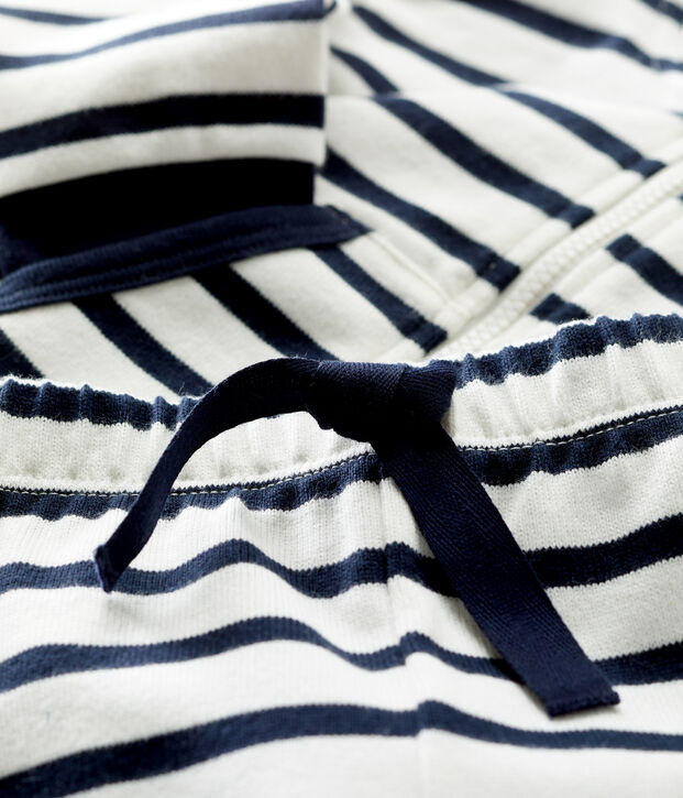 Set due pezzi righe alla marinara bio beb&egrave; bianco/blu