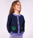 Cardigan in misto lana e cotone tinta unita bambina