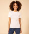 T-shirt L'ICONIQUE cocotte in cotone Donna bianco ECUME