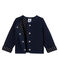 Cardigan bebè femmina in tubique trapuntato blu SMOKING CN