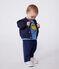 Cappotto teddy in tubique trapuntato bebè blu SMOKING