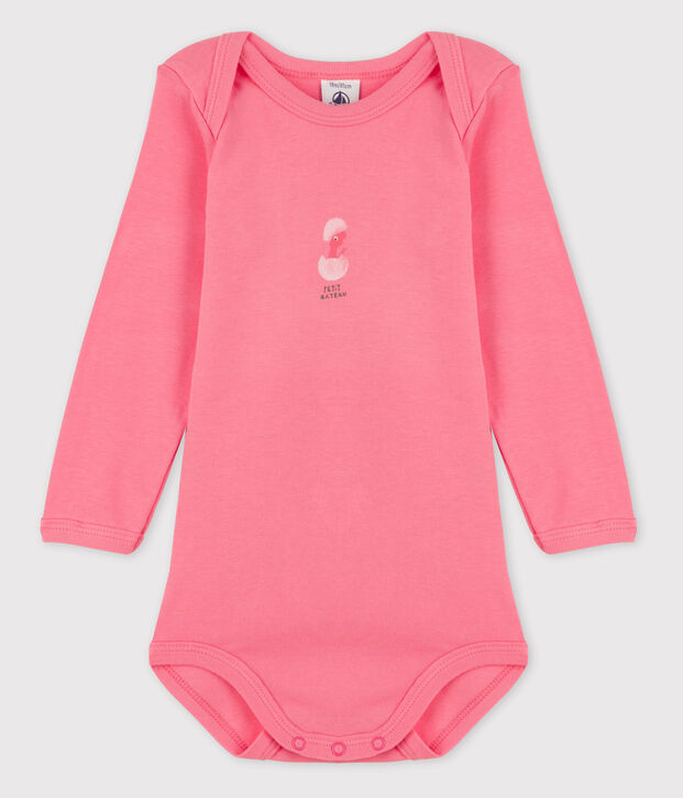 Body manica lunga beb&egrave; femmina rosa