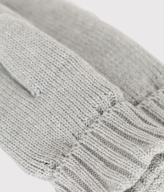 Muffole in maglia con fodera in pile bambino grigio CHATON CHINE