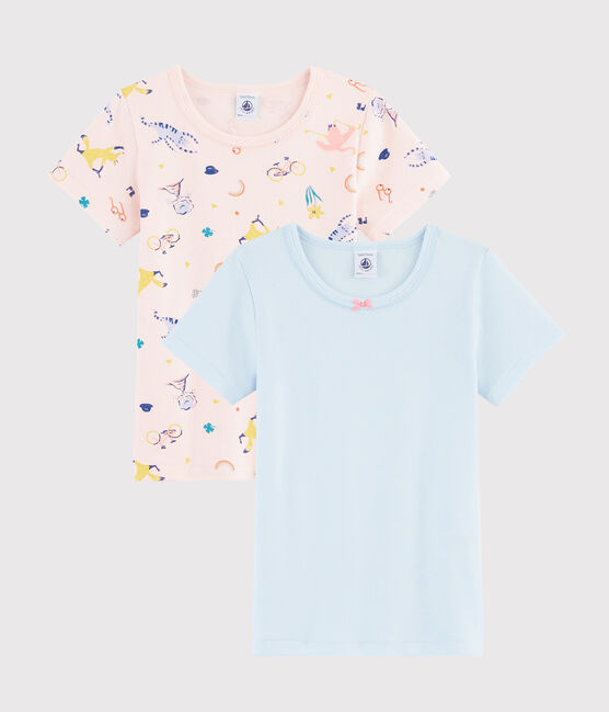 Confezione da 2 t-shirt manica corta animali yoga bambina variante 1