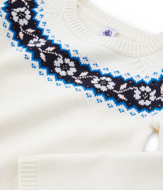 Pull bambina bianco MARSHMALLOW/bianco MULTICO
