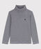 Dolcevita a righe in cotone bambino unisex blu SMOKING/bianco MARSHMALLOW