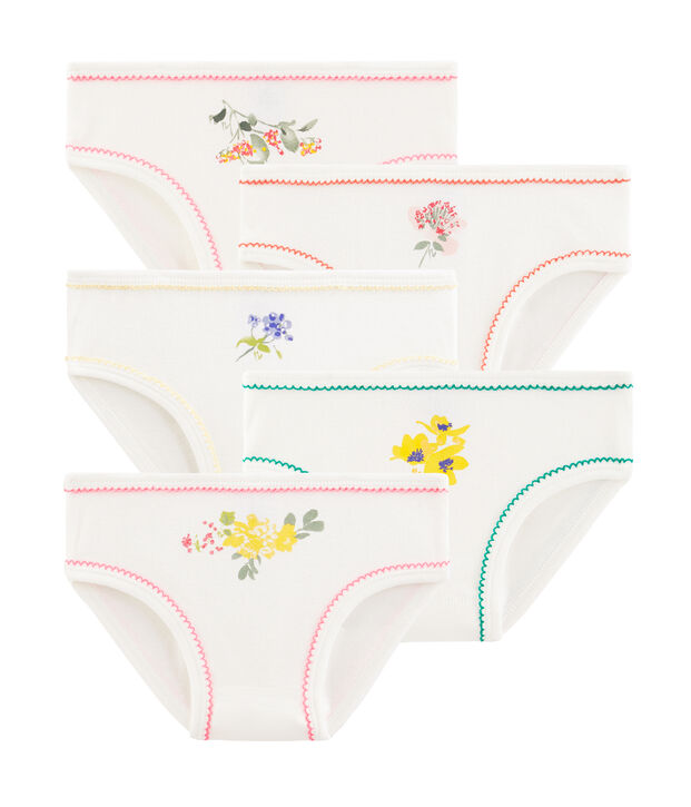 Confezione da 5 slip bambina multicolore