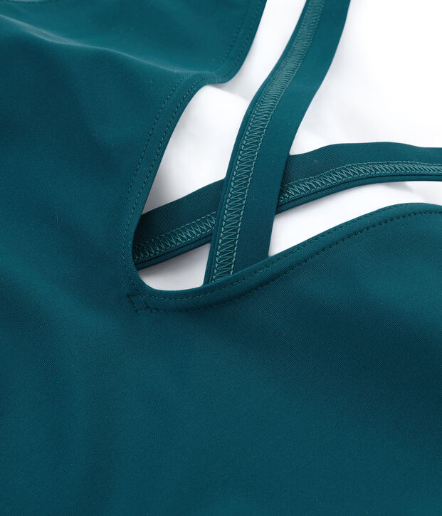Costume intero donna incrociato sulla schiena verde