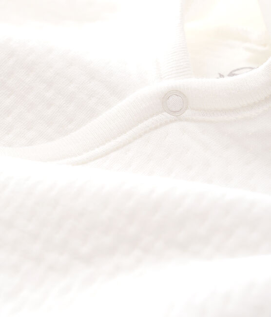 Tutina lunga bebè in tubique trapuntato bianco MARSHMALLOW