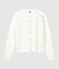 Cardigan in tubique trapuntato Donna bianco MARSHMALLOW