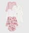 Set di body a maniche lunghe in cotone con stampa a fiori neonato variante 1