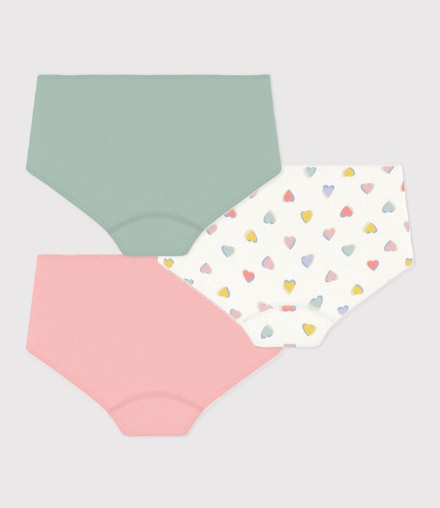 Set di shorty in cotone a cuori bambina multicolore