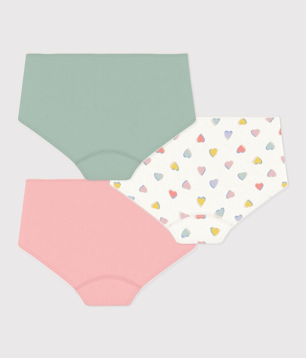 Set di shorty in cotone a cuori bambina multicolore