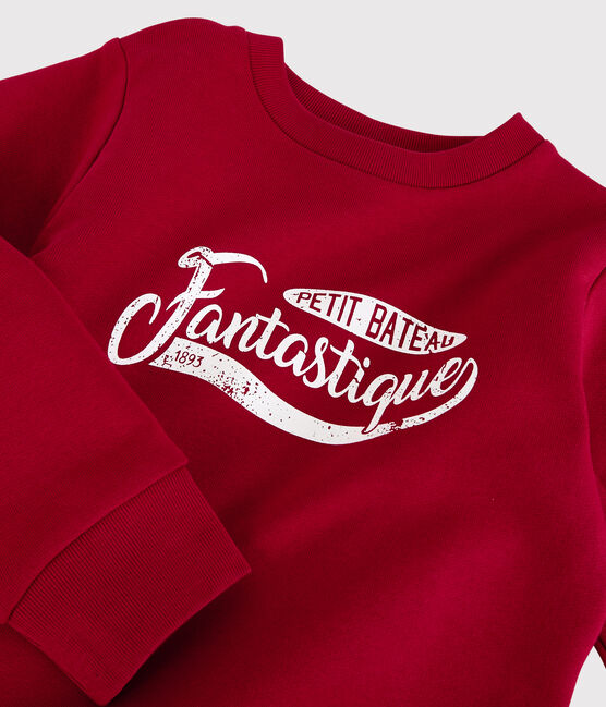 Felpa in molleton bambino rosso TERKUIT