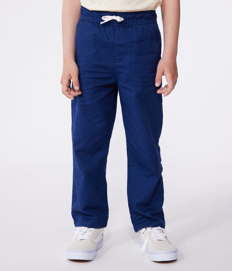 Pantaloni in cotone bambino blu