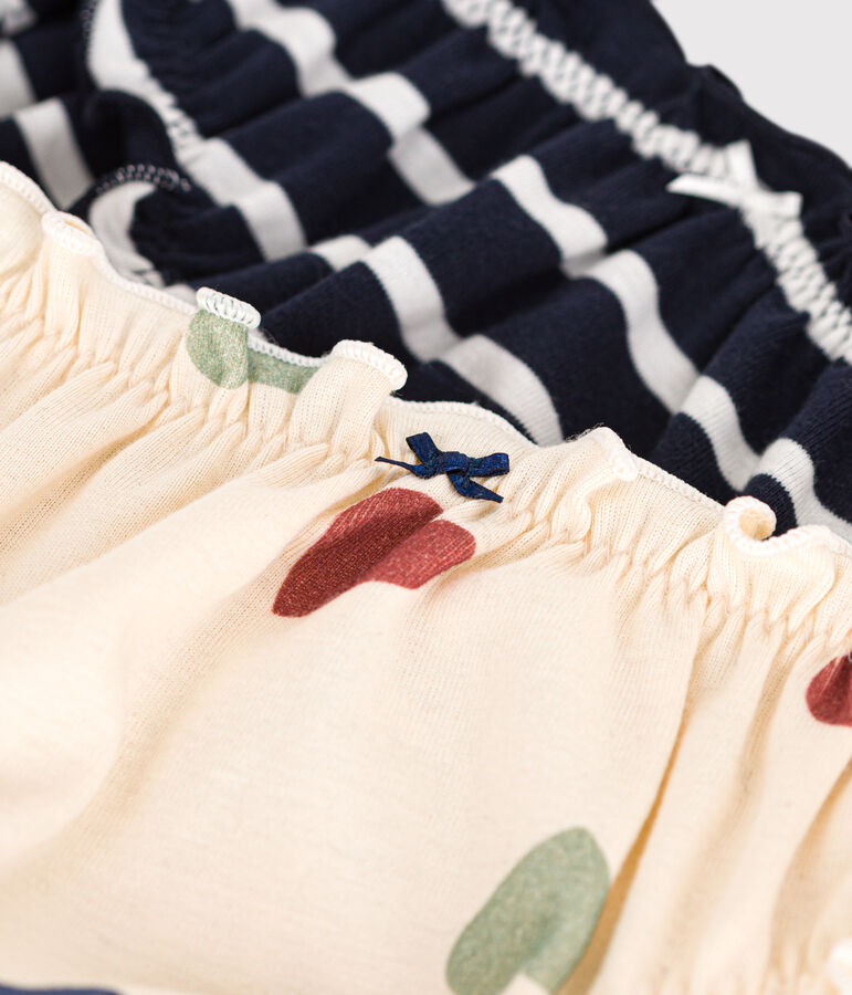 Confezione da 2 slip con arricciature in cotone donna multicolore