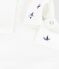 Body con colletto ricamato in cotone tinta unita neonato bianco MARSHMALLOW