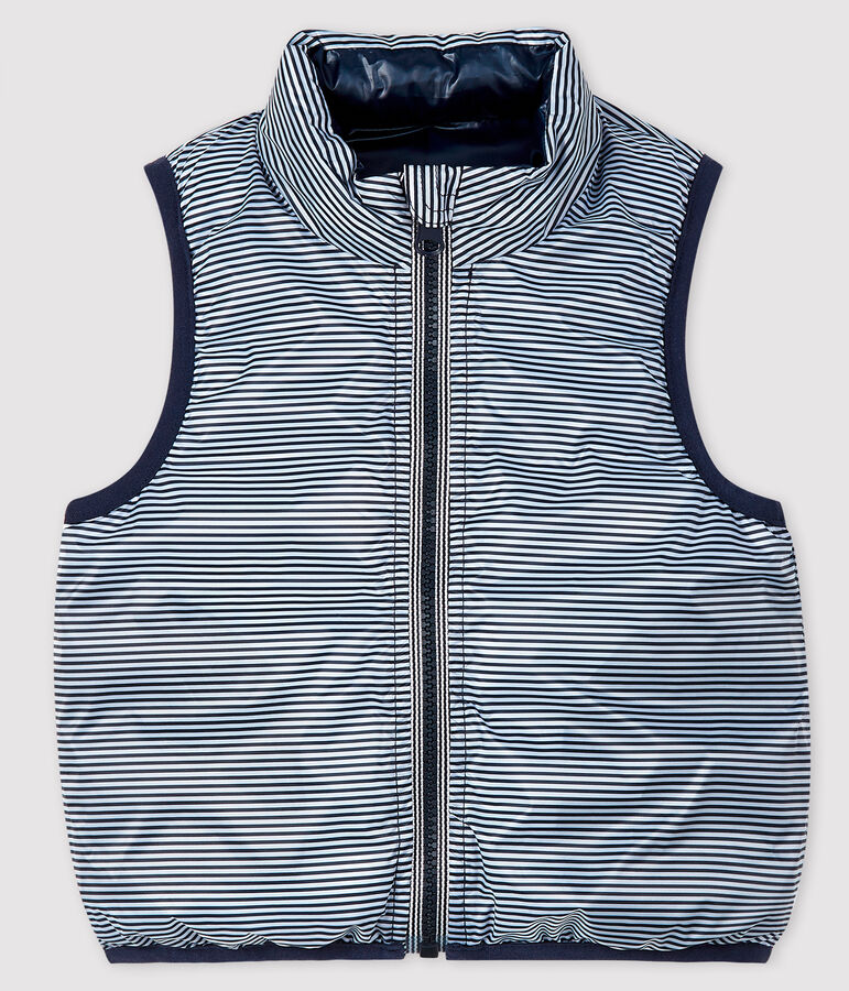 Piumino beb&egrave; reversibile blu SMOKING