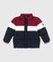 Piumino tinta unita color block bambino blu SMOKING/bianco MULTICO