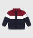 Piumino tinta unita color block bambino