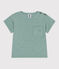 T-shirt a maniche corte in cotone tinta unita neonato verde PAUL