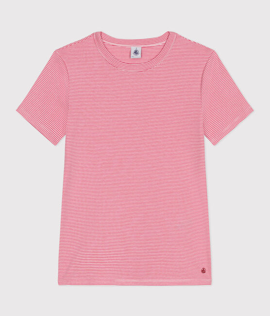 T-shirt L'Iconique in cotone a righe donna rosa PEONIA/ MARSHMALLOW