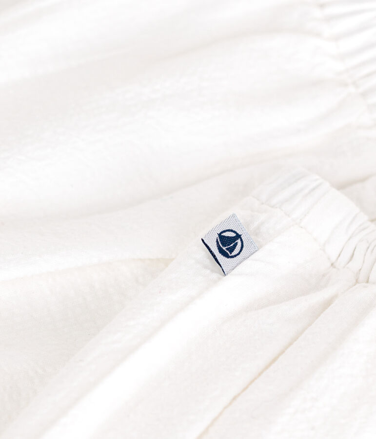 Pantaloncini da neonato in seersucker bianco ECUME